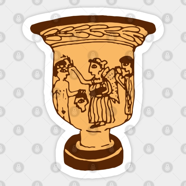 Greek pottery V: goddess of victory Sticker by Aidi Riera